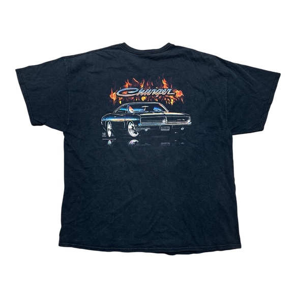 Vintage Y2K Dodge Charger Retro Muscle Car Flames T Shirt Mens 2XL - Picture 1 of 10